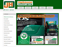 Tablet Screenshot of heitmann-entsorgung.de